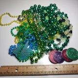 Lot of Assorted Mardi Gras Beads and Tokens