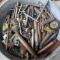 Galvanized Tray Full of Assorted Tools