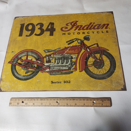 Indian Motorcycle Reproduction Metal Sign