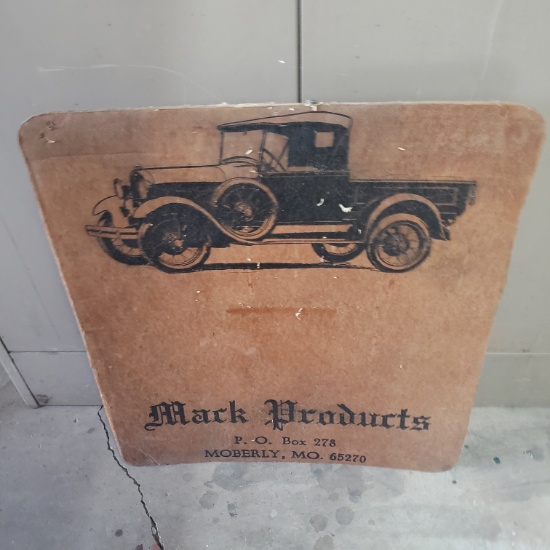 Mack Products Cardboard Sign