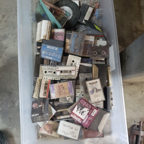 Tote Lot of Assorted Cassette Tapes