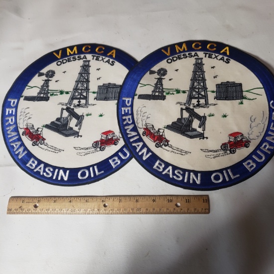 Lot of 2 Large Permian Basin Oil Burners Patches