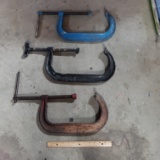 Lot of 3 Large C Clamps