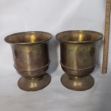 Lot of 2 Brass Urns