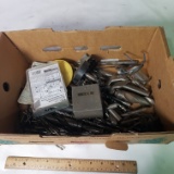 Box Lot of Assorted Drill Bits and Other Tools