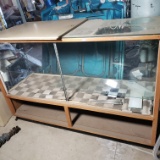 Glass Display Case with Sliding Doors