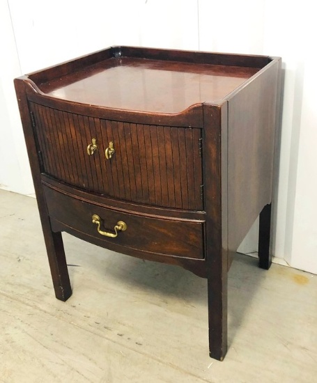 Thomasville Solid Mahogany Single Drawer Cabinet