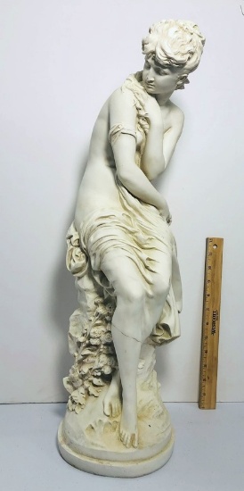 Grecian Style Painted Plaster Sculpture