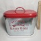 Galvanized Metal Style Tin with Lid