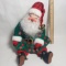 Annalee Vintage Wind Up Musical Cloth Santa - Works