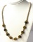 Beautiful 14K Gold & Tiger's Eye Necklace