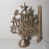 “Joy To The World” Resin Finial