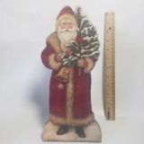 Vintage Wooden Standing Santa