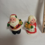 Vintage Hallmark Mr & Mrs Santa Claus Salt and Pepper Shakers