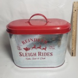 Galvanized Metal Style Tin with Lid