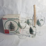 4 Spode Christmas Trees Glasses