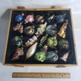 Thomas Pacconi Classics CH-602 Blown Glass Christmas Ornaments in Wood Crate