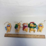 Lot of 5 Disney Winnie The Pooh Ornaments