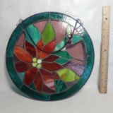 Stained Glass Poinsettia Wall Décor