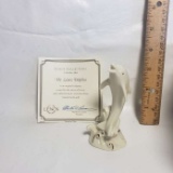 New Lenox Ivory and Gold 4” Dolphin Figurine