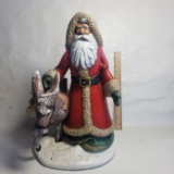 16” Ceramic Santa and Donkey Figure