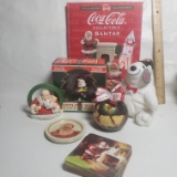 Coca Cola Christmas Lot - Ornaments, Polar Bear and Coasters