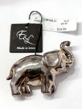 Large Elephant Pin Made of Sterling Silver Electroform over a Wax Coating - Made in Israel