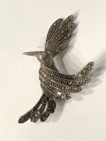 Sterling Silver Marcasite Bird Pin