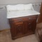 Antique Eastlake Wash Stand with Marble Top