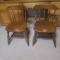 Pair of Vintage Wood Spindle Back Chairs