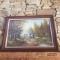 Hunting Scene Framed Oil Painting on Canvas