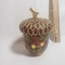 Enameled Cloisonné Acorn Jar with Box