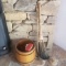 Fireplace Tools and Bucket with Fire Starters