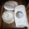 Cabinet Lot of Assorted Items Including Corning Ware