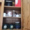 Cabinet Lot of Assorted Pottery Mugs, Bowls, Fry Daddy