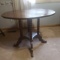 Antique Pine and Maple Table with Turned Legs