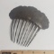 Early Victorian Era Engraved Hair Comb - Silver Tone