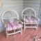 Pair of Bent Cedar Chairs with Cushions