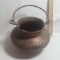 Rare Primitive Hammered Copper Pot with Handle