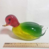 Fifth Avenue Mallard Duck Crystal Art Glass Figurine