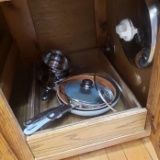 Cabinet Lot of Assorted Pots and Pans