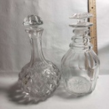 Lot of 2 Vintage Decanters