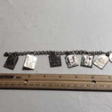 Sterling Silver Charm Bracelet with Non Sterling Charms