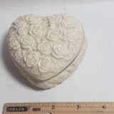 Lenox Heart Shaped Trinket Box and Contents