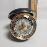 Vintage Linden World Travel Alarm Clock and Initial Key Chains