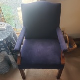 Pair of Navy Upholstered Chairs