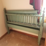 Antique Green Spool Bed