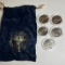 Lot of State Quarters in Plastic Cases with “World Reserve Monetary Exchange” Drawstring Bag
