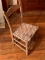 Early Wooden Children’s Chair with Woven Seat