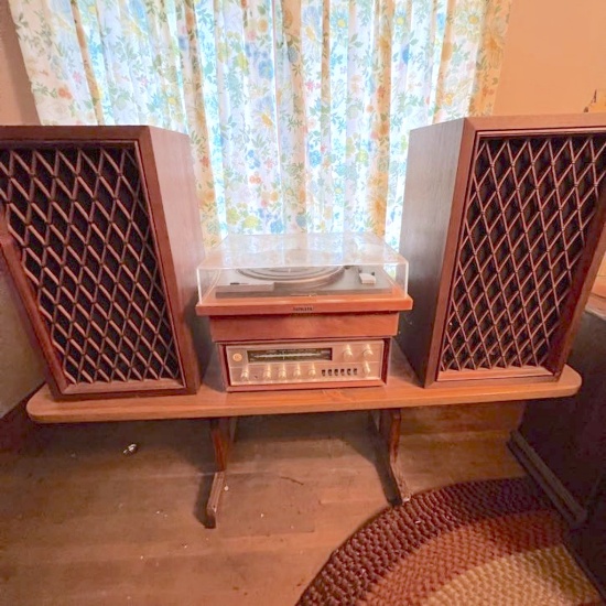 Pioneer SX-1000TW, PL-41 Stereophonic Record Player & Pair of CS-77 Speakers